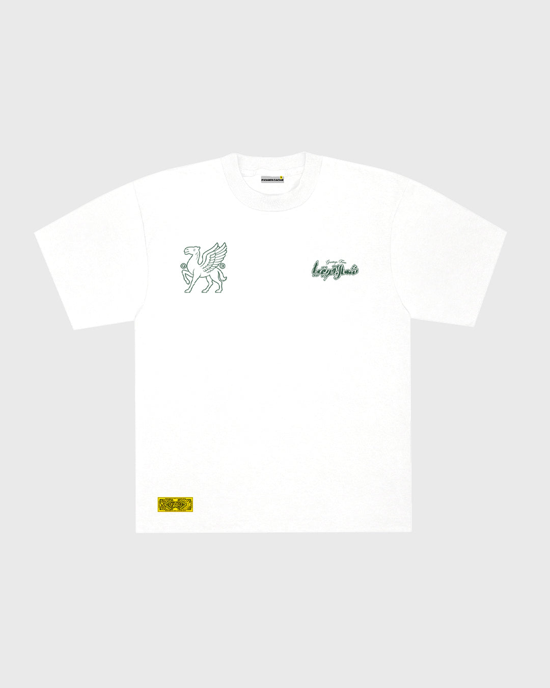 NORTH AFRICA EMBLEM T-SHIRT - WHITE/FOREST GREEN