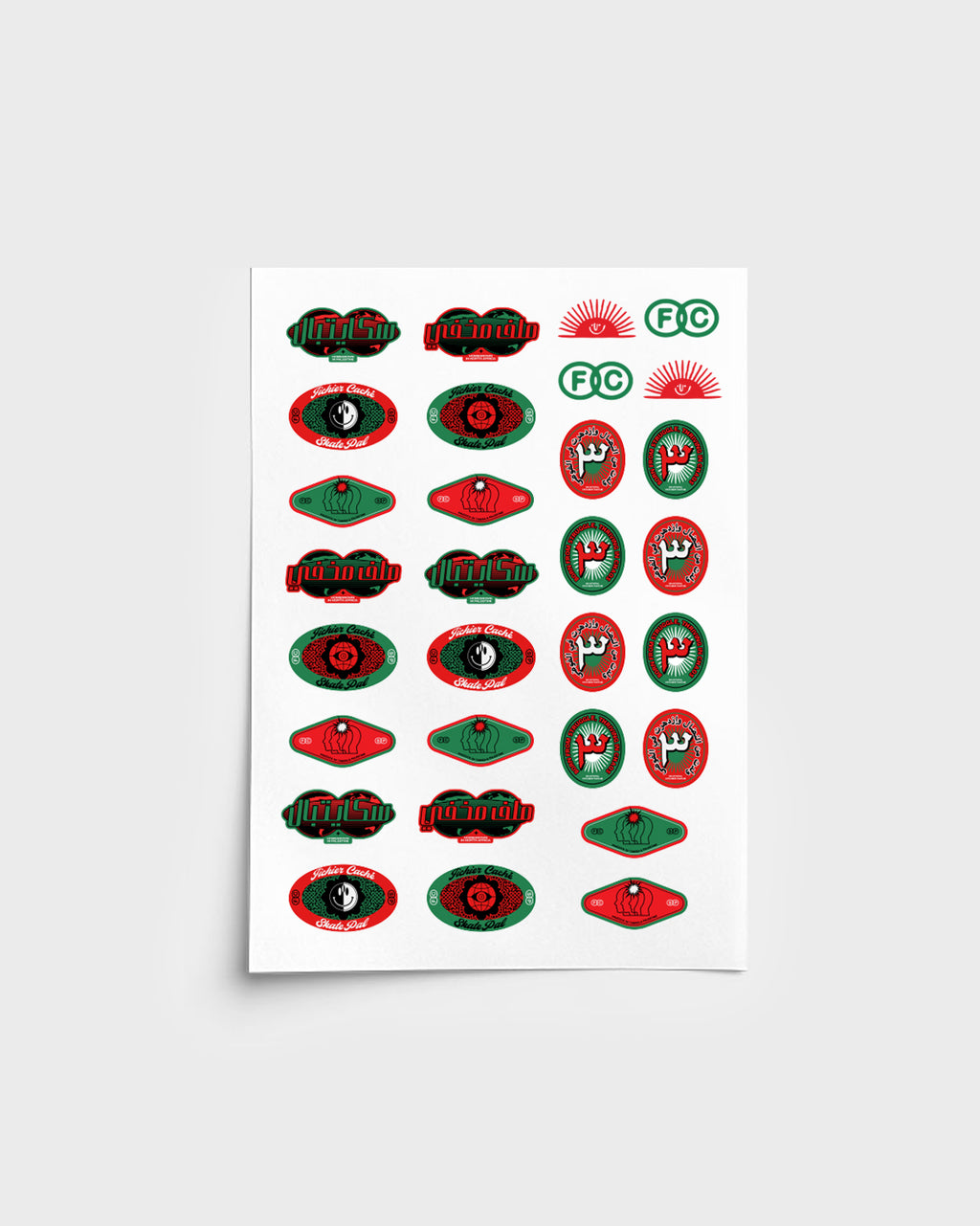 FC x SKATEPAL FRUIT STICKERS