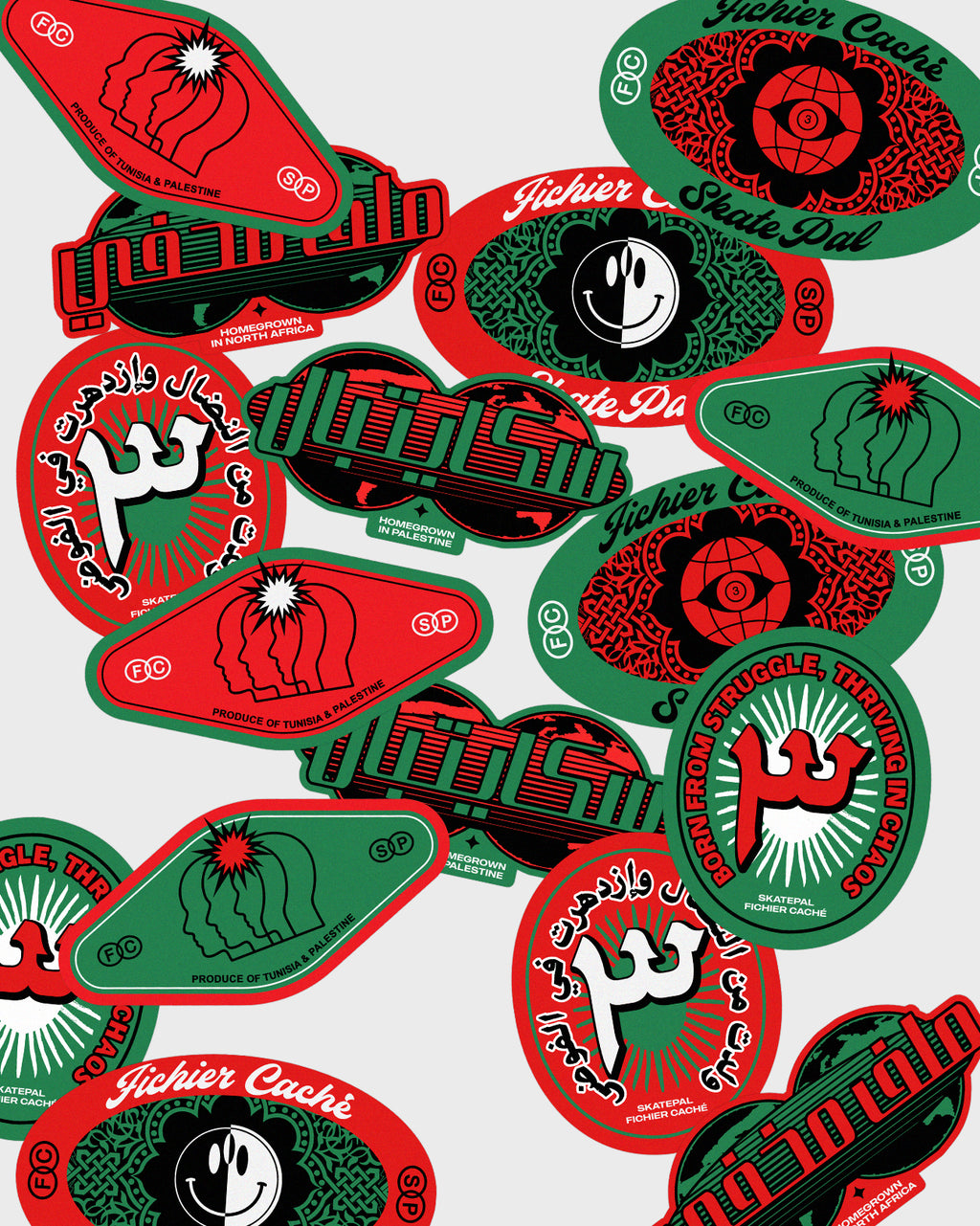 FC x SKATEPAL FRUIT STICKERS