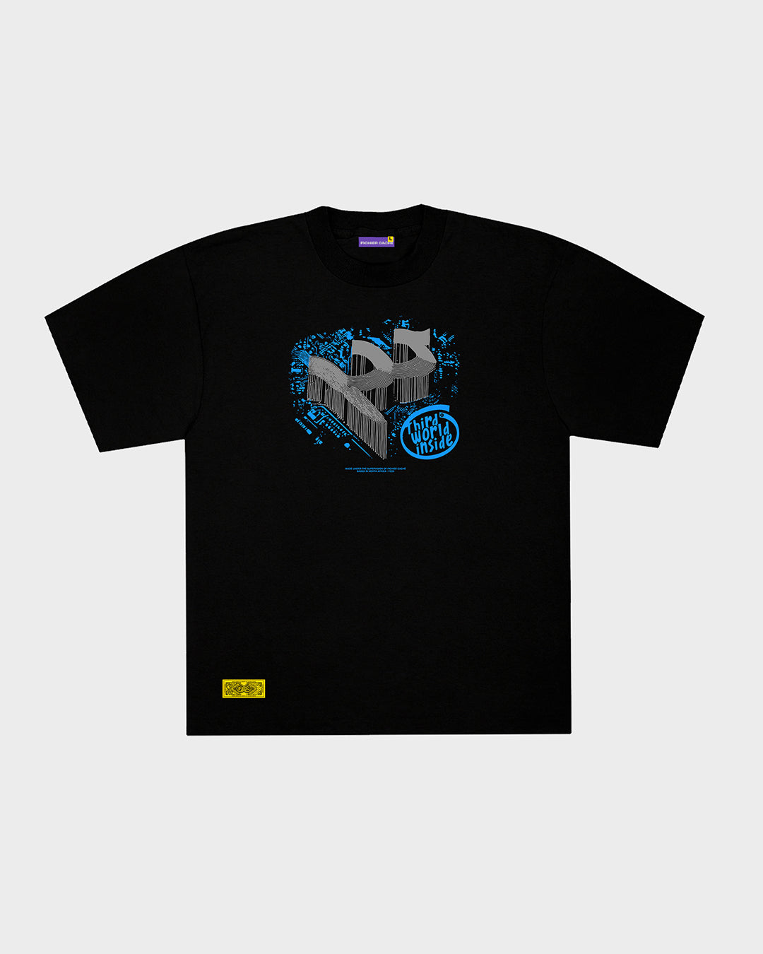 NUMBER ٣ EMBLEM T-SHIRT - BLACK